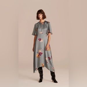 Rebecca Taylor Simone Fleur Dress in Duck Egg